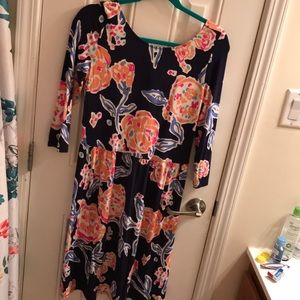 Navy 3/4 Sleeve Lilly Pulitzer Dress